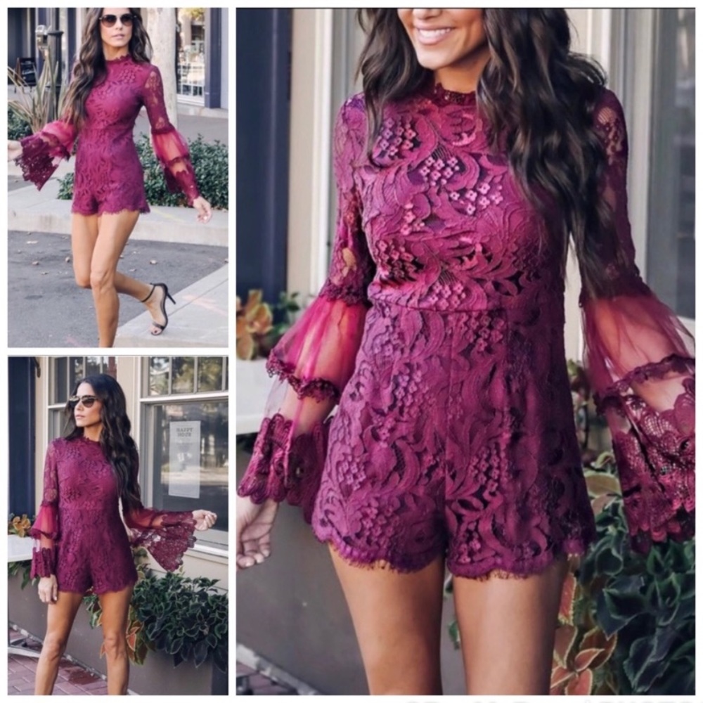 Bell sleeve romper